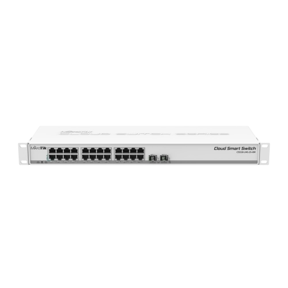 Cloud Router Switch 326-24G-2S+RM 24xGbit Lan, 2xSFP+, LCD ,L5 Rack Mount800MHZ CPU,512MB RAM, 24 PORT GIGABIT, 2 PORT SFP+ 10GBIT