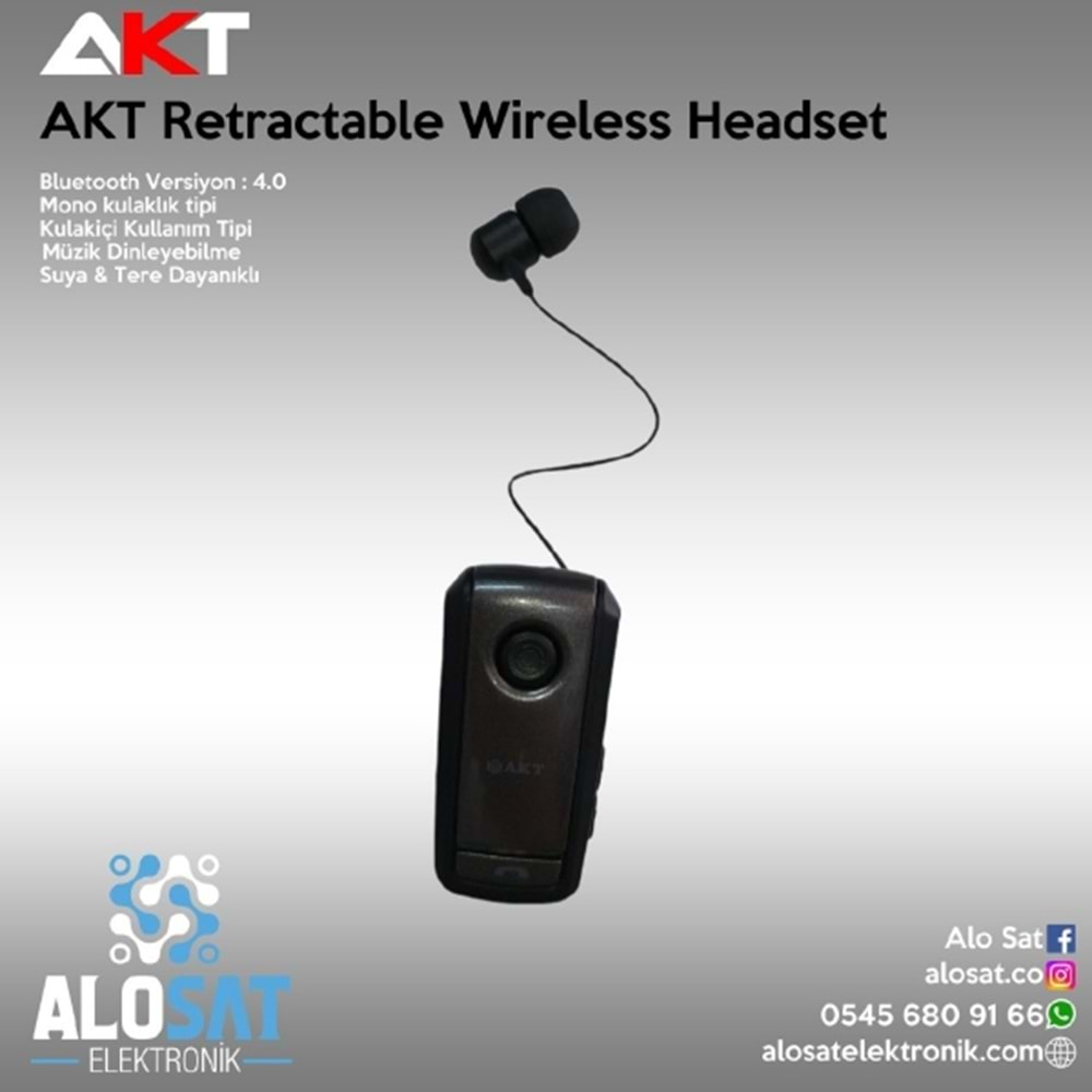 AKT E6 Makarali Titremşılmı BLUETOOTH KULAKLIK