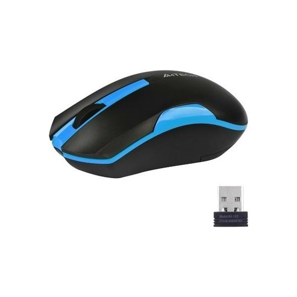 A4 Tech G3-200N V Track Siyah Mavi Kablosuz Mouse