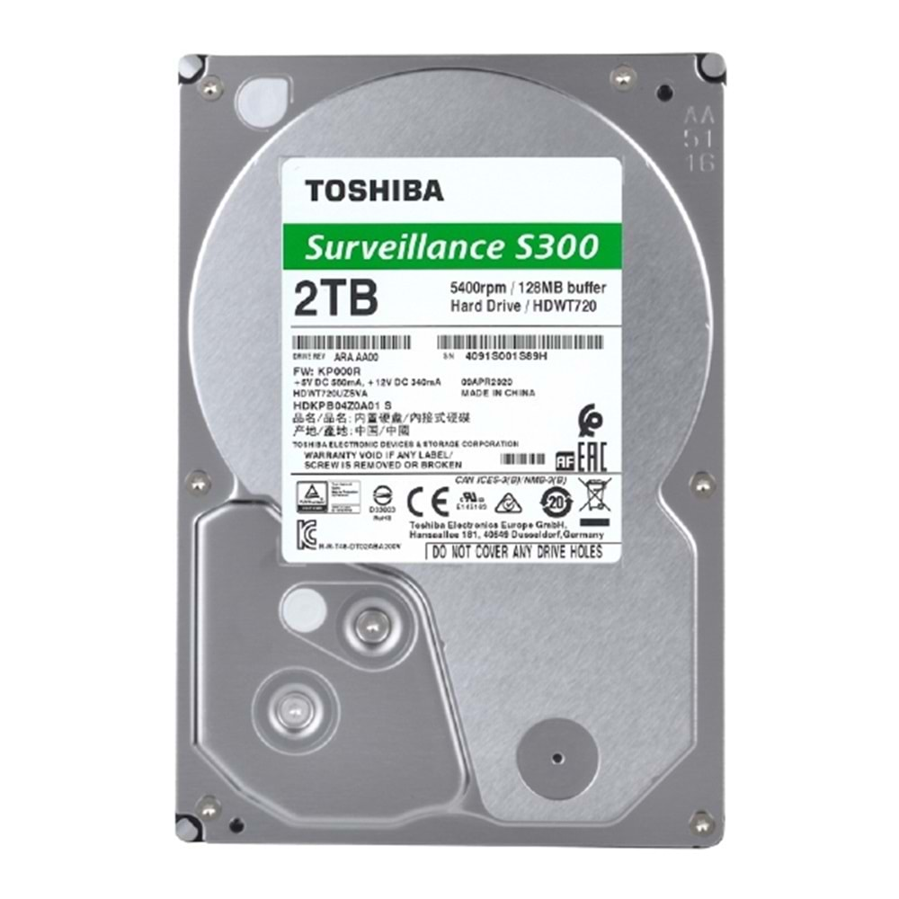 2TB TOSHIBA HDWT720UZSVA S300 3.5