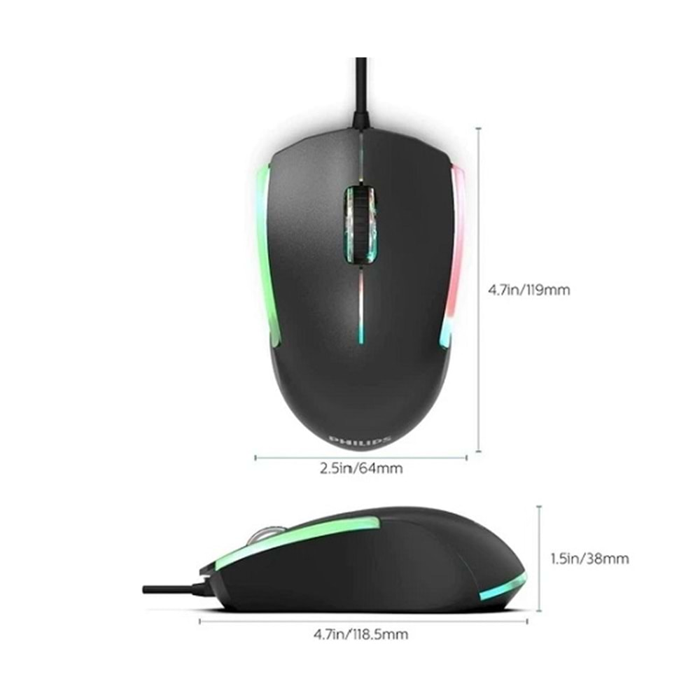 PHILIPS SPK9314 Kablolu RGB Mouse =G314