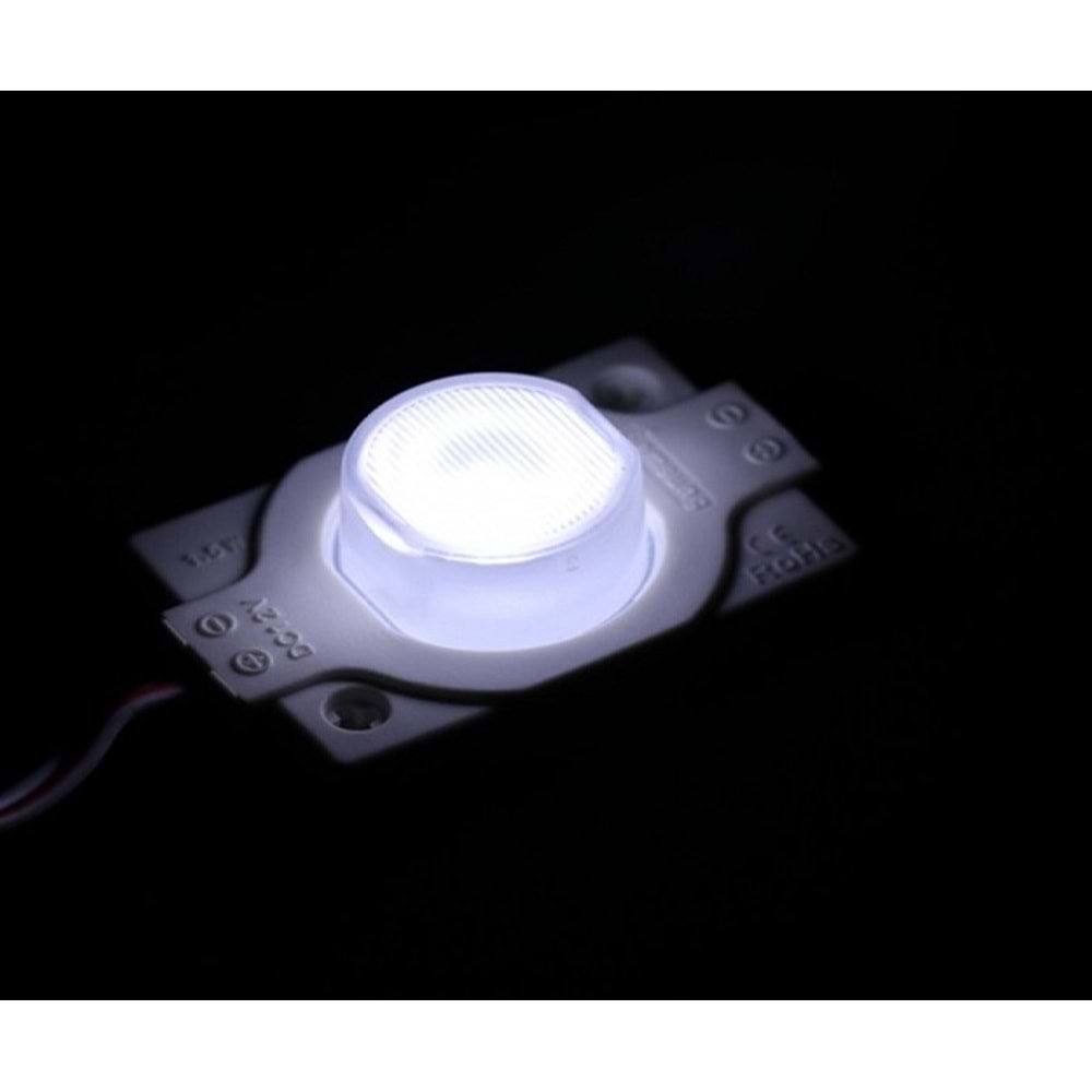 12V Beyaz Mavi Kırmızı 1.5W Tekli Modül Led