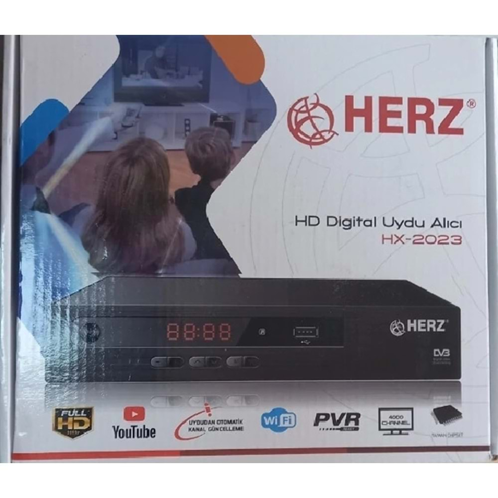 HERZ HX2023 HR3255 EHD-8060 HD DİGİTAL KASALI UYDU ALICISI TKGS'Lİ (SCARTLI)