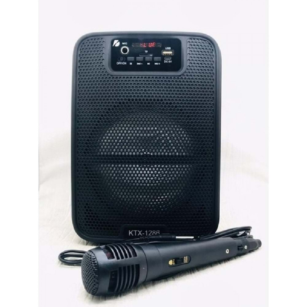 KTS-1286 MİKROFONLU LEDLİ BULUTUT SPEAKER