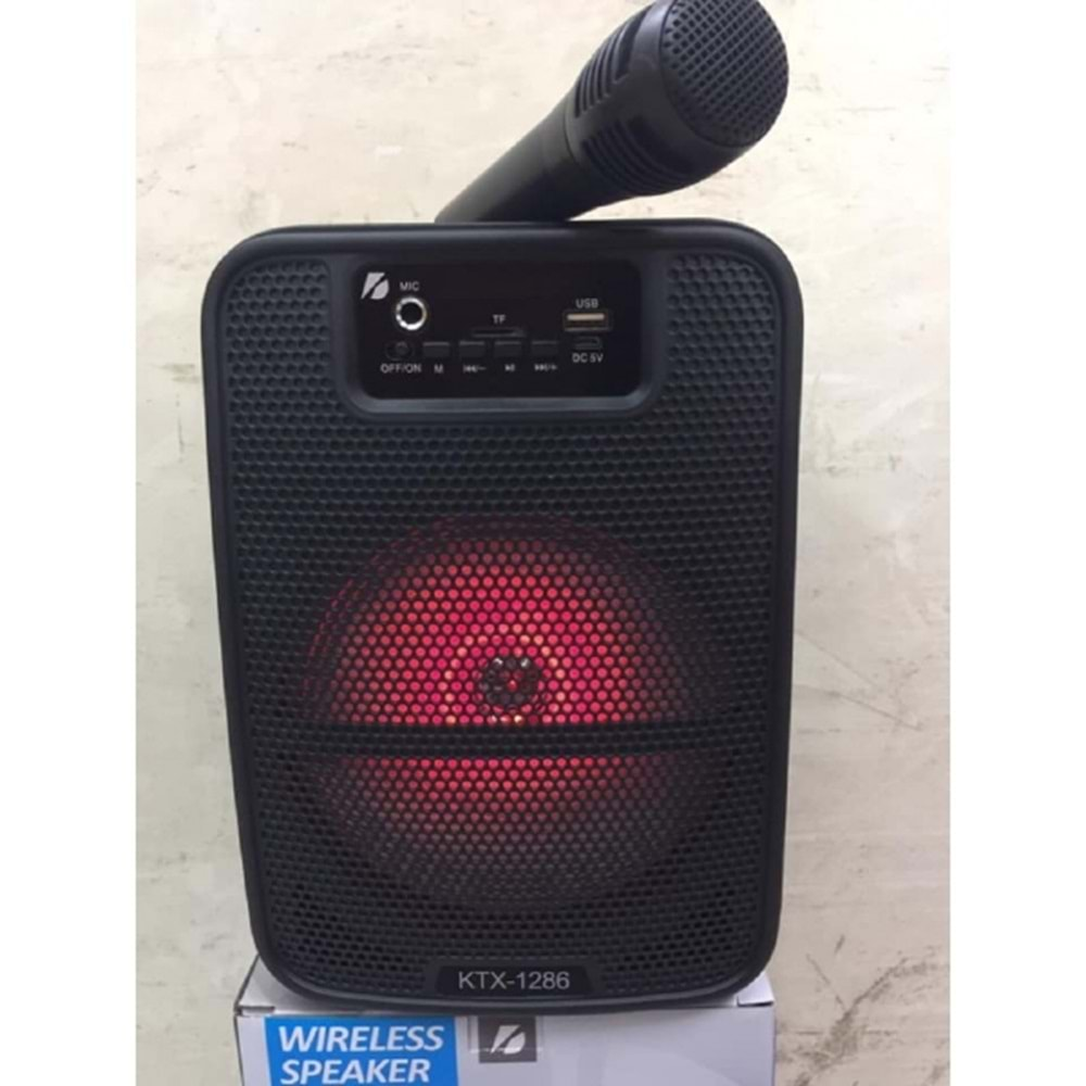 KTS-1286 MİKROFONLU LEDLİ BULUTUT SPEAKER