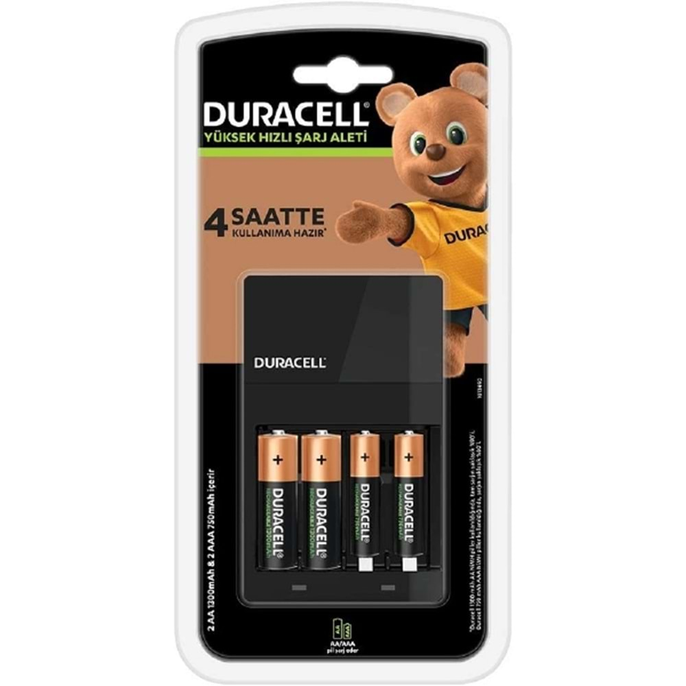 Duracell CEF 14 Şarj Aleti + 2'şer adet AA ve AAA Pil