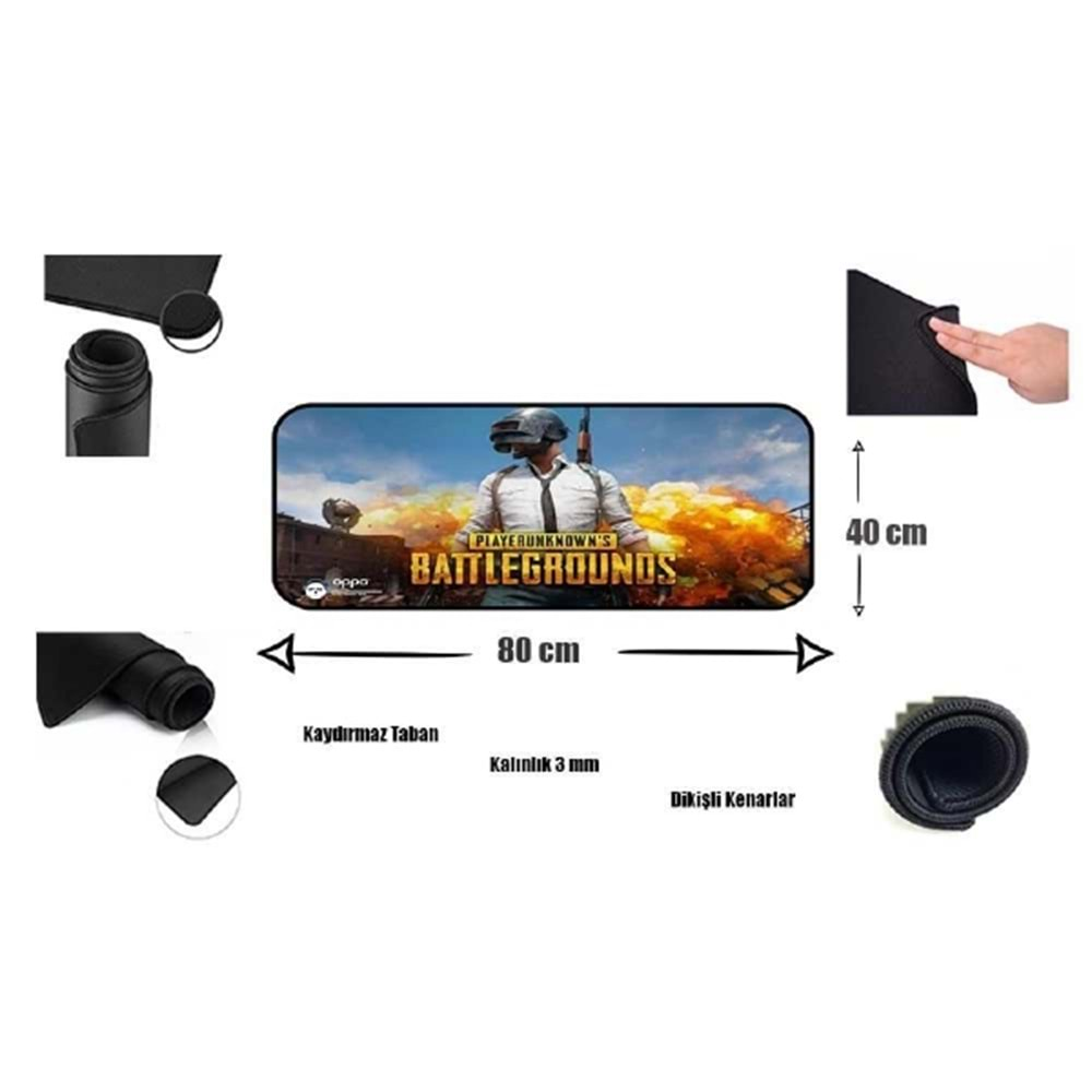 APPA PUBG 4 OYUNCU MOUSE PAD 80X40 CM KAYMAZ DİKİŞLİ