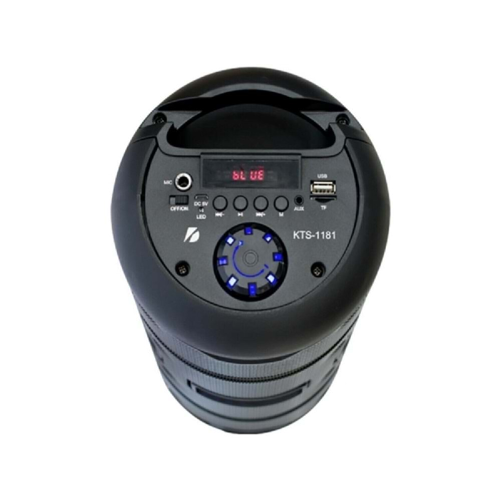 KTS-1181 MİKROFONLU LEDLİ BULUTUT SPEAKER USB-TF-FM