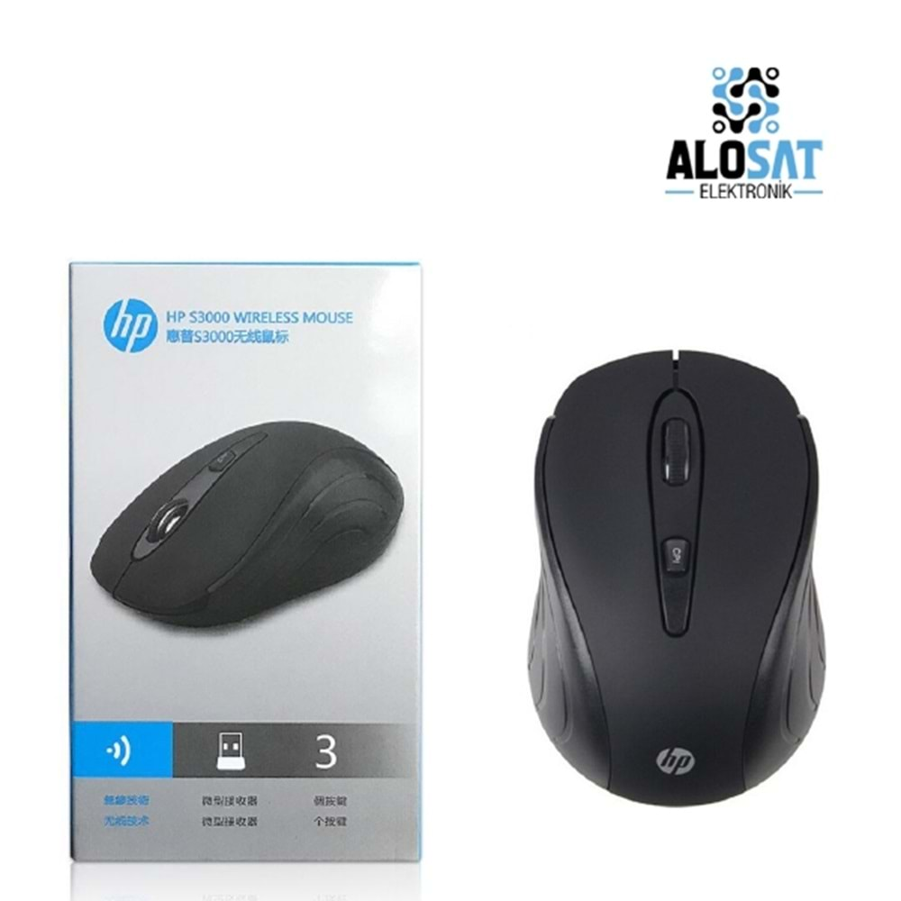 MOUSE KABLOSUZ WIRELESS 2.4GHZ 1600DPI HP-S3000