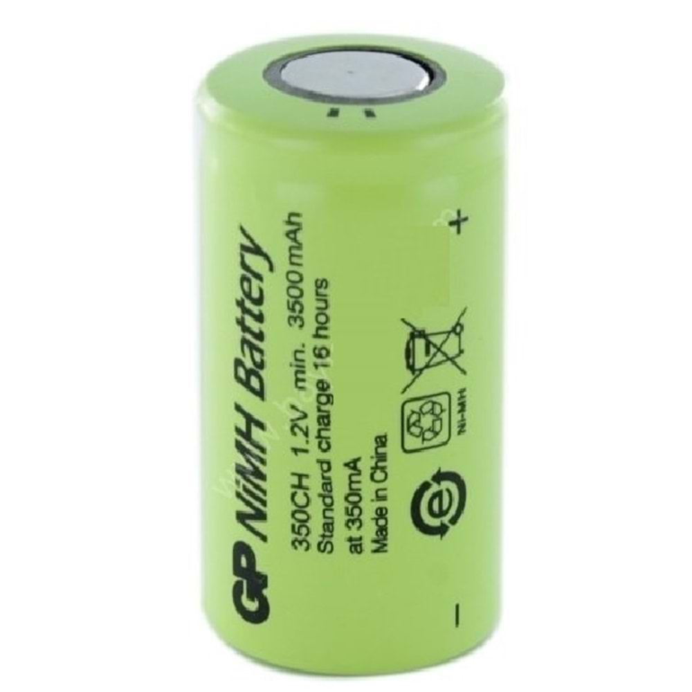 Gp 350CH 1.2V 3500mAh Orta Düz Kafa Endüstriyel Pil #alosat