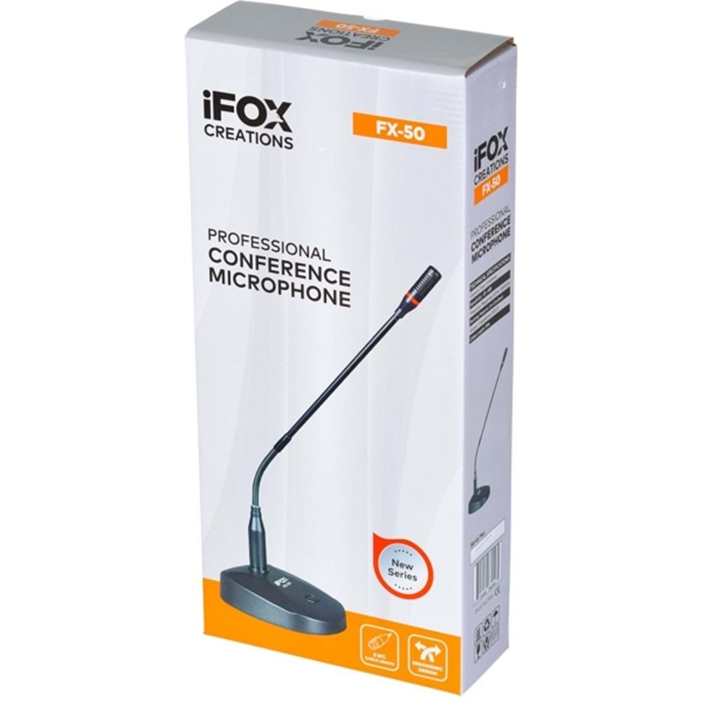 İFOX FX-50 KABLOLU IŞIKLI DİNG DONG LU KÜRSÜ MİKROFONU #alosat