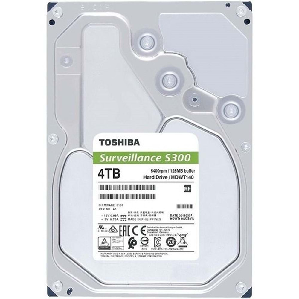 Toshiba S300 4TB 5400 RPM Surveillance Desktop Internal Hard Disk Drive #alosat