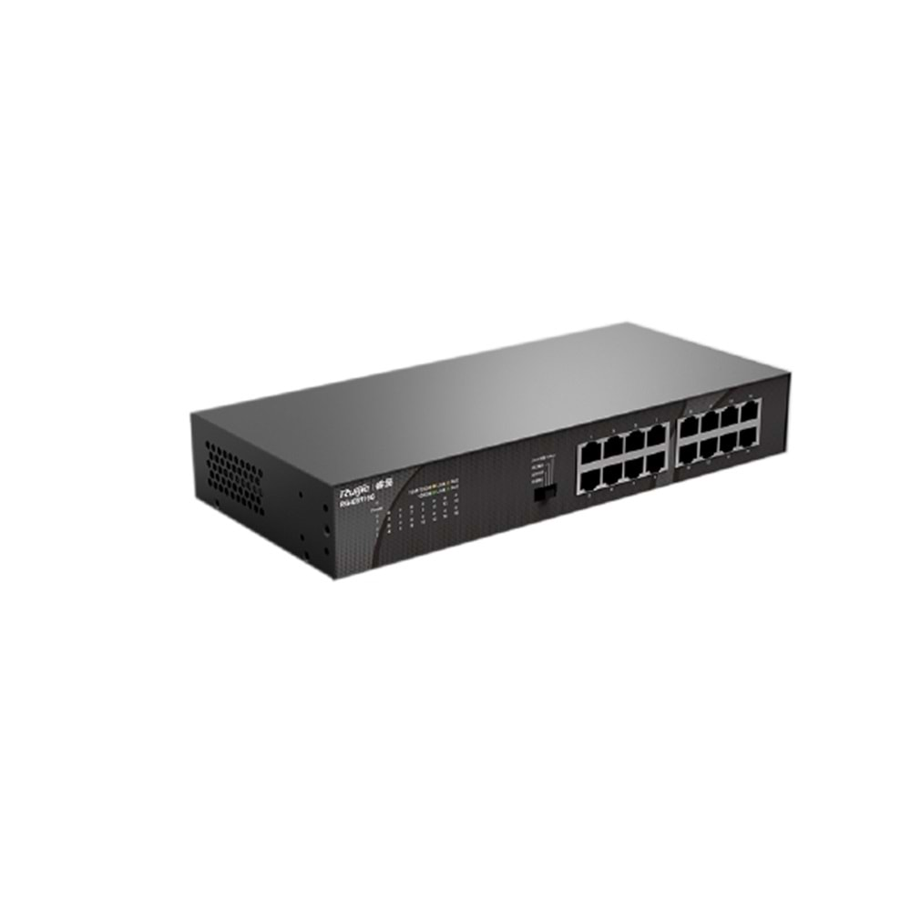 Ruijie Rg Es116G 16 Port 10/100/1000 Yönetilemez Rack Mount Çelik