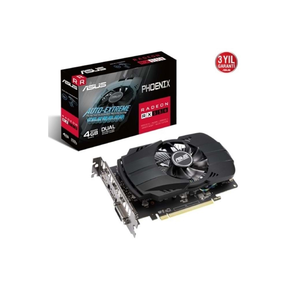 Asus Phoenix AMD Radeon RX550 4G EVO PH-RX550-4G-EVO 4 GB 128 Bit GDDR5 Ekran Kartı