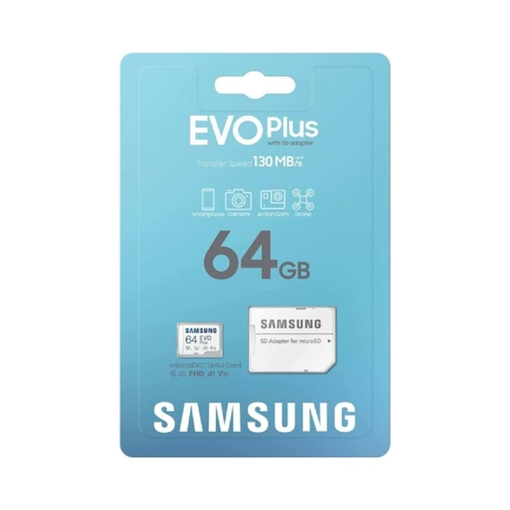 Samsung Micro Sd Evo Plus 64 GB Hafıza Kartı Adaptörlü MB-MC64KA/TR