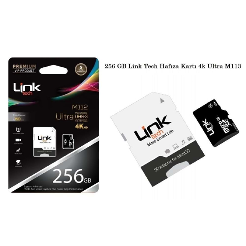 Linktech 256GB Link Tech Hafıza Kartı Ultra 4K M113