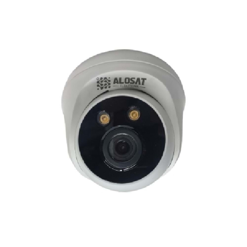 ALOSAT AHD 2MP H2-4127SPW2 Dahili ses 3.6MM DOME Gece Renkli 2Warm Light LED FULHAN PORT 2MP 1920x1080P Full HD Güvenlik Kamera 3,6 MM 5Mp Sabit Lens, 1/2,7