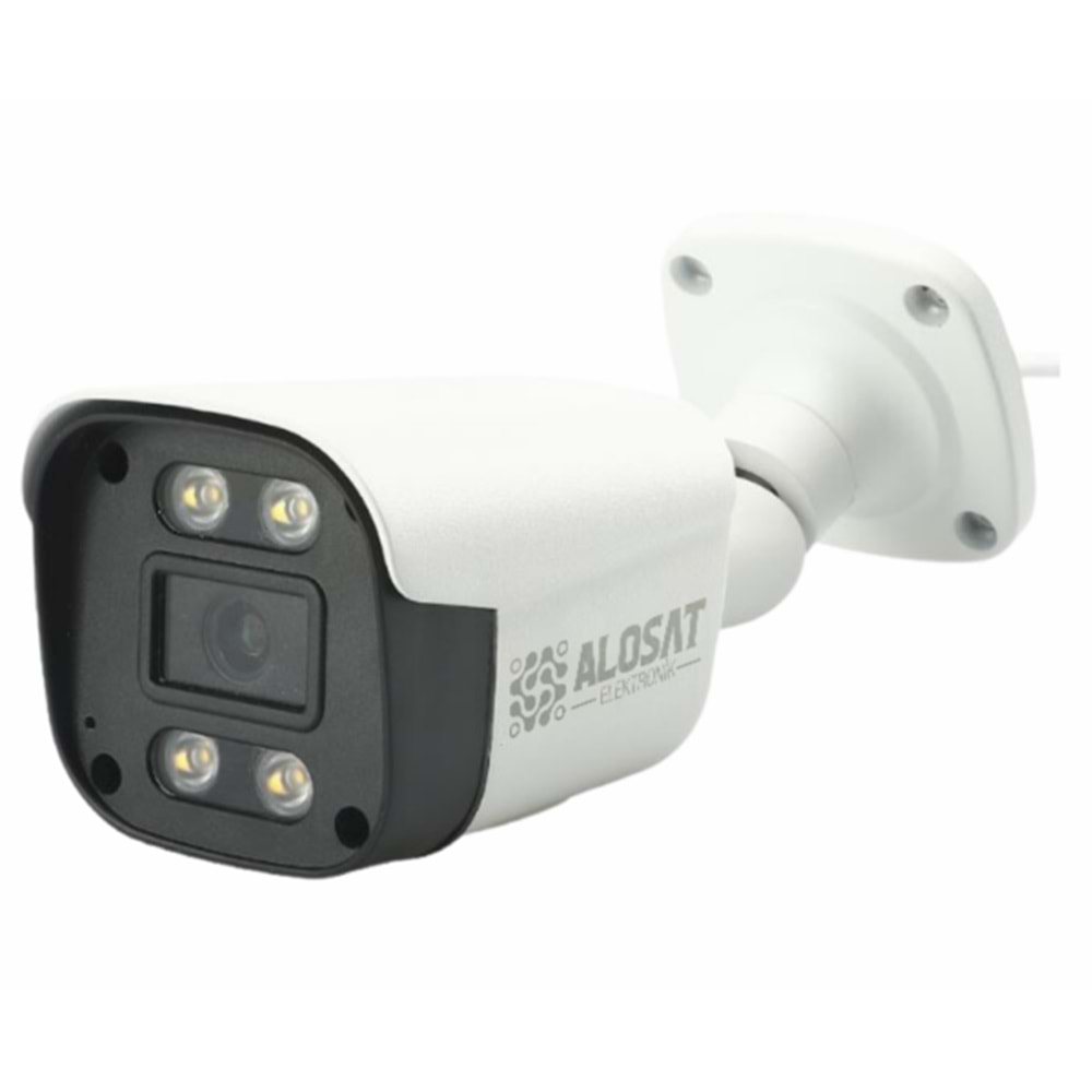 ALOSAT IP 5MP P5-8870ESMW4 Gece Renkli 4Warm Light LED Bullet Kamera Metel Kasa XM Bord SESLI POE IP H.265 5Mp 2592x1944 Full HD3,6 MM 5Mp Sabit Lens 40 Metre Gece 30FPSMETAL GÖVDE / IP66 / PoE/DC/ip 169.254.134.72/parole-123456