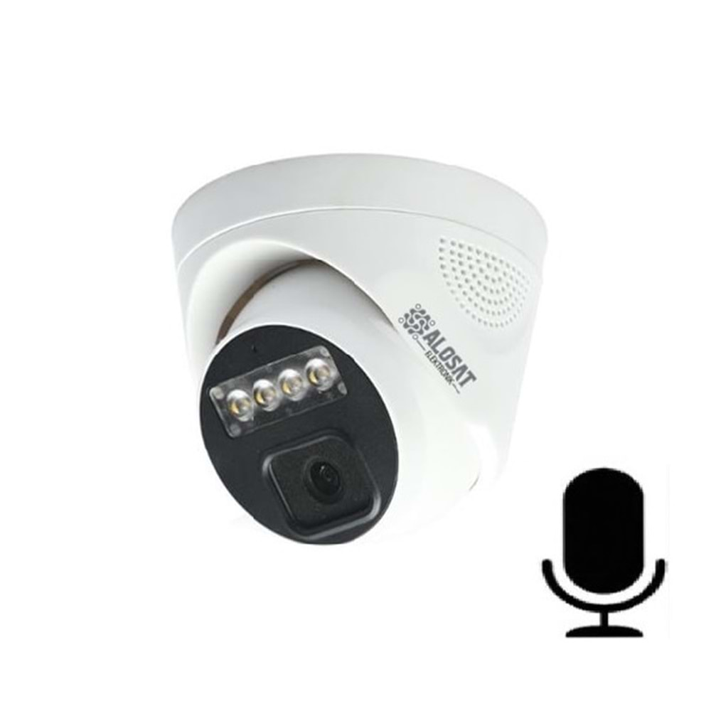 ALOSAT IP 5MP P5-5170ESMW4 2,8MM Dahili ses IP DOM Gece Renkli 4Warm Light LED DOM Kamera Fulhan Bord SESLI POE IP H.265 5Mp 2592x1944P Full HD 2,8MM 5Mp Sabit Lens, 1/2,7