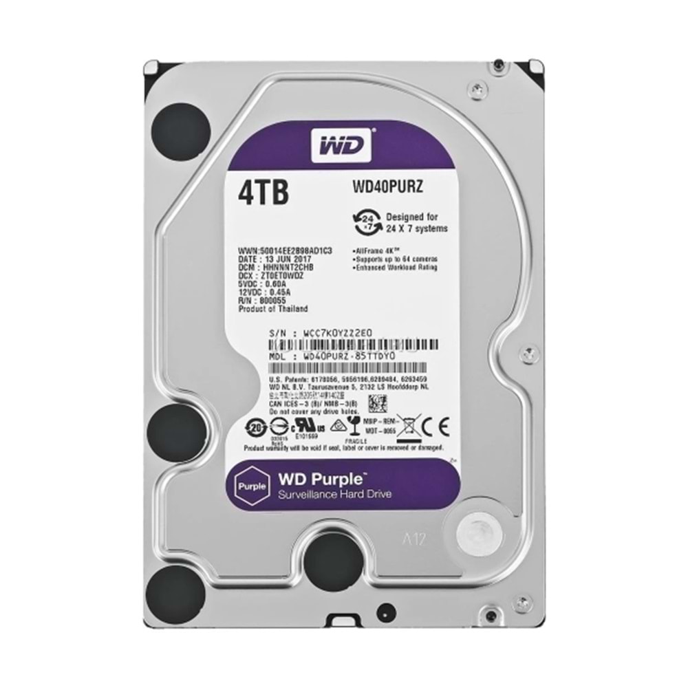 4TB SEAGATE-WD Purple Yenilemiş