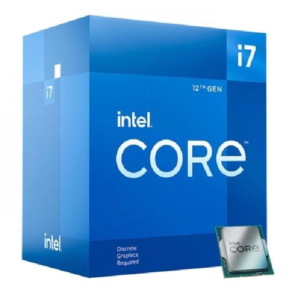 INTEL (12.Nesil) Alder Lake i7-12700F 2.10GHz ~ 4.90GHz 25MB 1700P İşlemci Tray (Fansız)