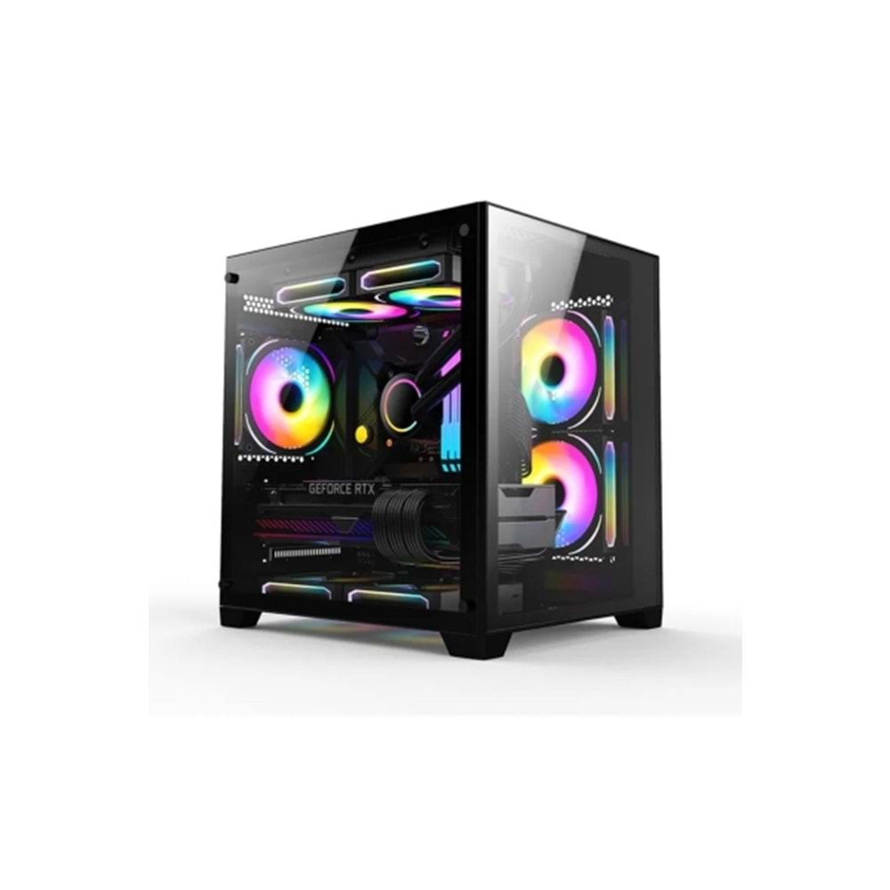 Revenge Nova 3 Rgb Fanlı Temperli Cam Panel Boş M-Atx Gaming Oyuncu Bilgisayar Kasası