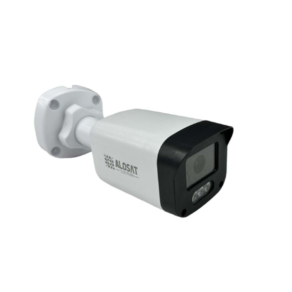 ALOSAT 2MP H2-2488PW3 KAMERE AHD Bullet Gece Renkli 3Warm Light LED AHD 2MP Güvenlik Kamera PLASTIK KASA 3,6 MM 5Mp Sabit Lens, FULLCOLOR 20 Metre Gece