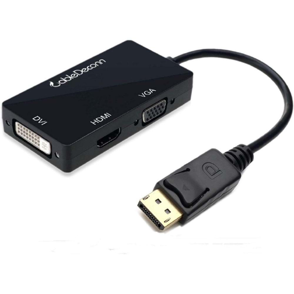 Displayport To Hdmi Vga Dvi Çevirici Dönüştürücü Adaptör