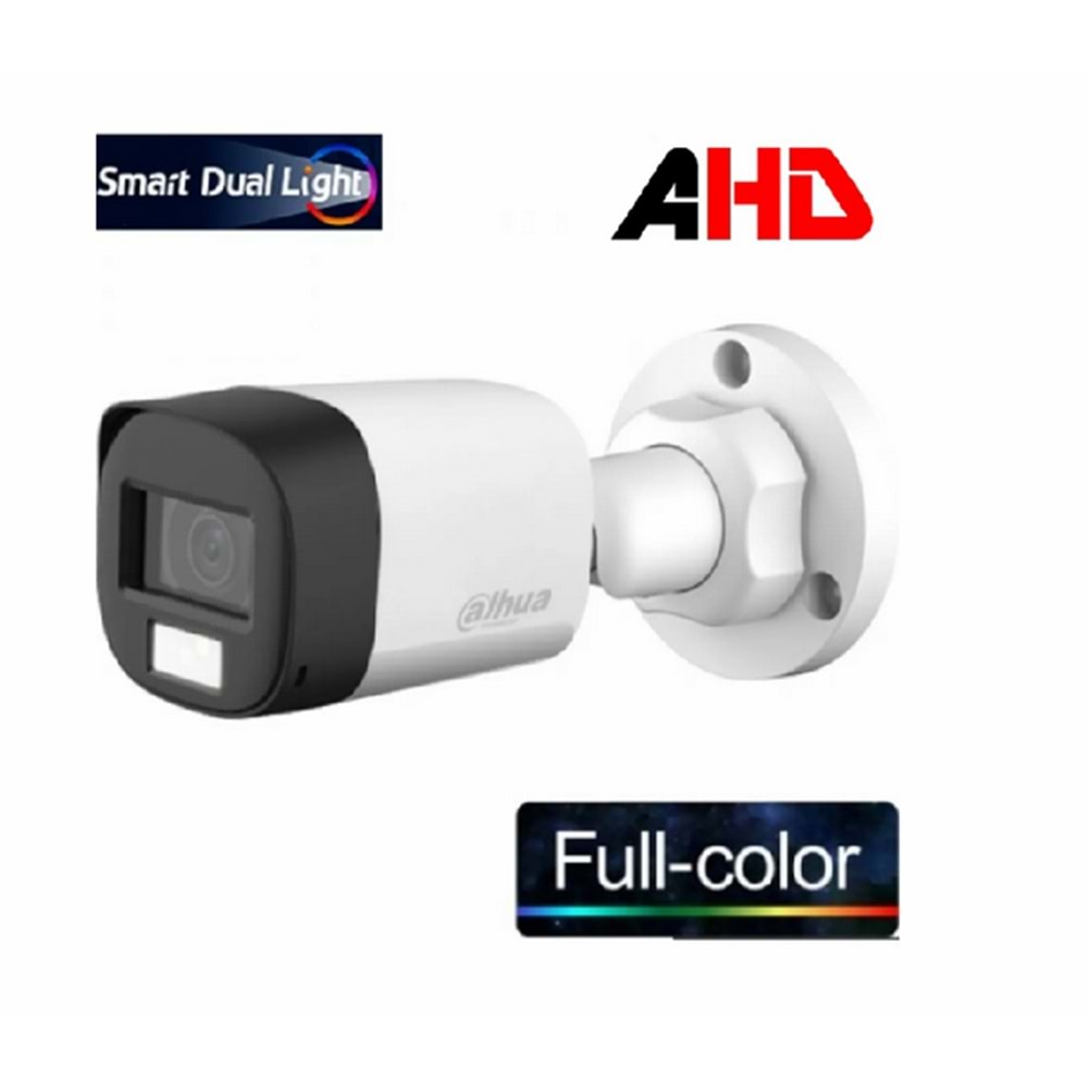 Dahua Bullet AHD Kamera 1080P Smart Dual Led Full Color HDCVI HAC-B1A21P-U-IL 2MP