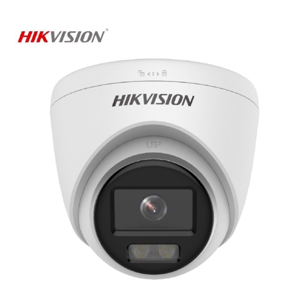 HIKVISION DS-2CE70DF0T-PF 2MP Analog HD ColorVu Dome Kamera 2MP ColorVu İç Mekan Sabit Dome Kamera, 2MP ile 1920 × 1080 çözünürlük, 7/24 renkli görüntüleme, 3D DNR teknolojisi temiz ve keskin görüntüler sunar, 2,8 mm, sabit odaklı lens, Parlak gece g