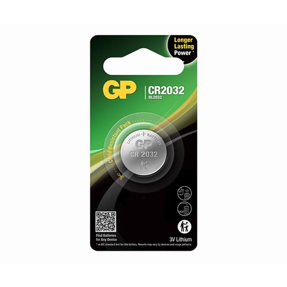 GP Lithium Coin Battery CR2032