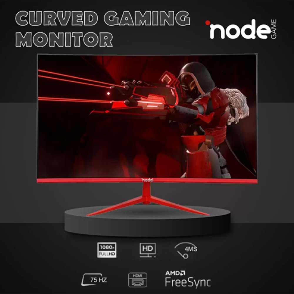 NODE GAME ND-CV2375 24'' inch 75HZ Curved Gaming Monitör