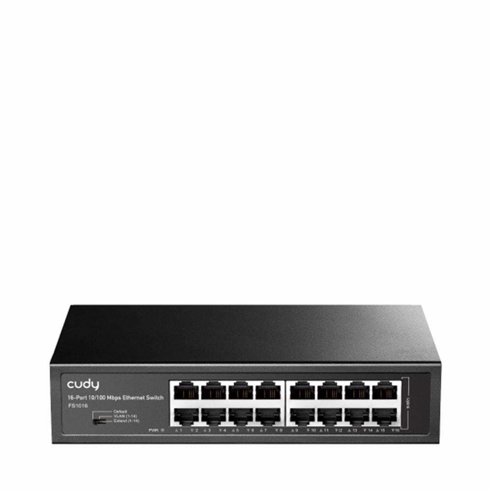 CUDY FS1016 16 Port 10/100 Yönetilemez Rack mount Metal Kasa Switch