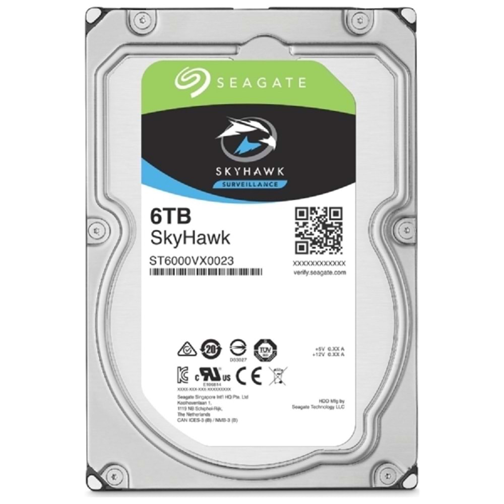 6TB SEAGATE Yenilemiş 256MB 7/24 RV ST6000VX0023