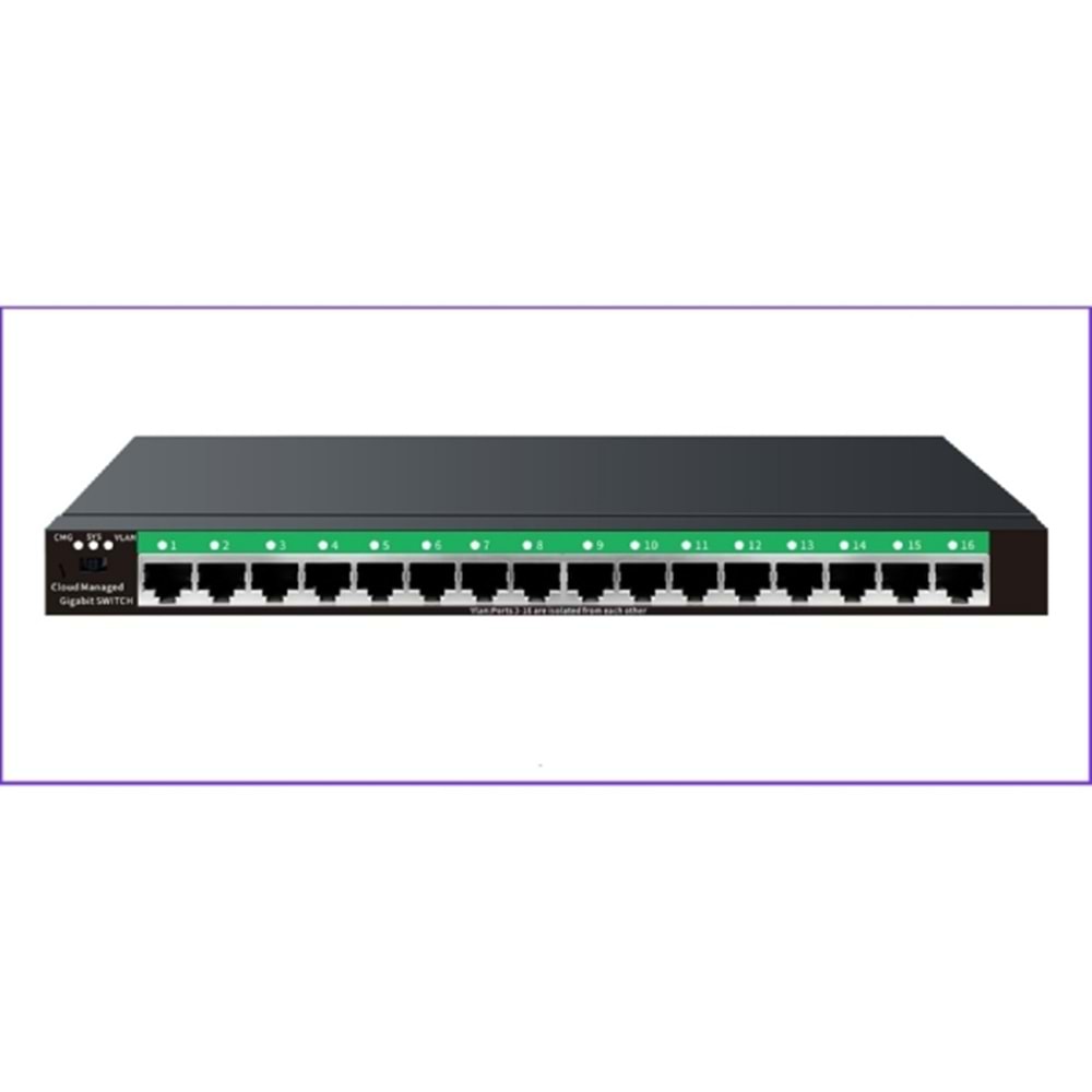ALOSAT GD-1650 16PORT GIGABIT BULUT YÖNETİLEBİLİR SWİTCH