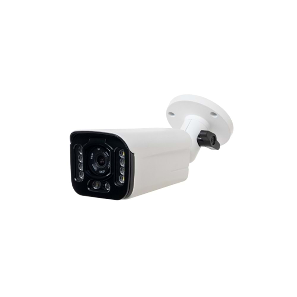 ALOSAT IP 5MP P5-9422ESMW10 3,6MM Bullet METAL KASA 2K 5MP Gece Renkli 10 Warm Light LED H.265 Dahili ses PoE