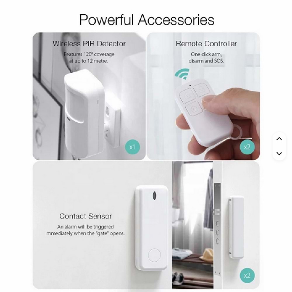 O-KAM PRO 3030 ALARM WiFi + 4G/3G/2G GSM ev hırsız güvenlik alarmı sistemi Tuya akıllı yaşam app uzaktan kumanda