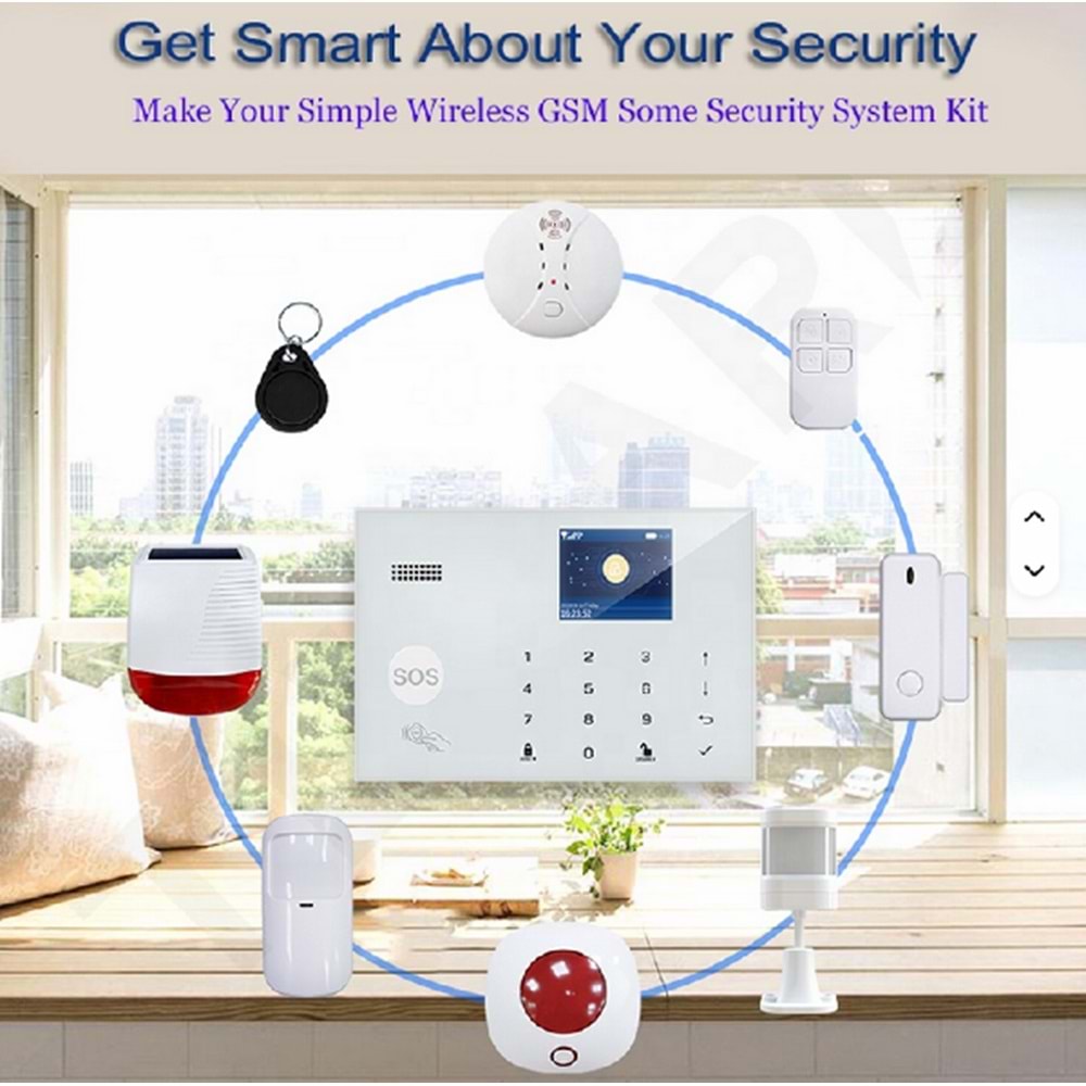 O-KAM PRO 3030 ALARM WiFi + 4G/3G/2G GSM ev hırsız güvenlik alarmı sistemi Tuya akıllı yaşam app uzaktan kumanda