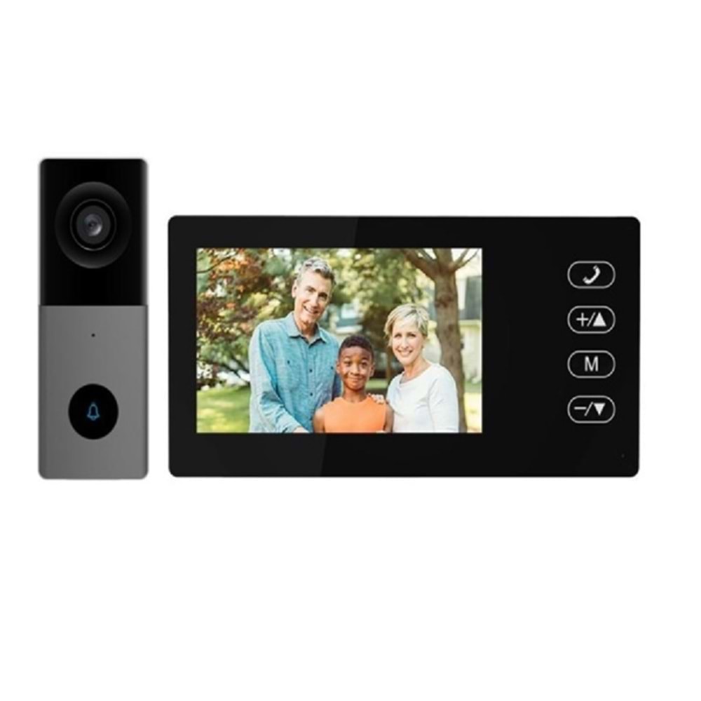 ALOSAT DY6529 4.3 INCH WIFI İNTERKOM SETİ TUYA-SMART KABLOSUZ LVF006AU-KP2