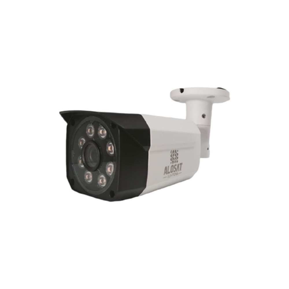 ALOSAT AHD AS-11362 Bullet Gece Renkli 8Warm Light LED AHD 2MP 1080P Güvenlik Kamera FULHAN PORT 1920x1080P Full HD 3,6 MM 5Mp Sabit Lens, 1/2,7