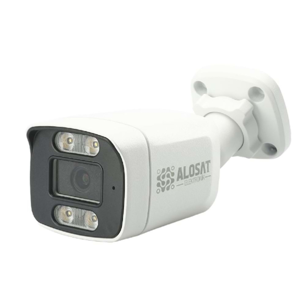 ALOSAT AHD 2MP AS-3332W WARM LED AHD BULLET KAMERA 3,6 MM 5Mp Sabit Lens, 1/2,7