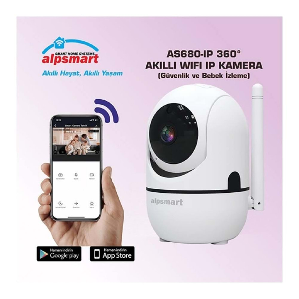 ALPSMART AKILLI Wi-Fi IP KAMERA AS680-IP