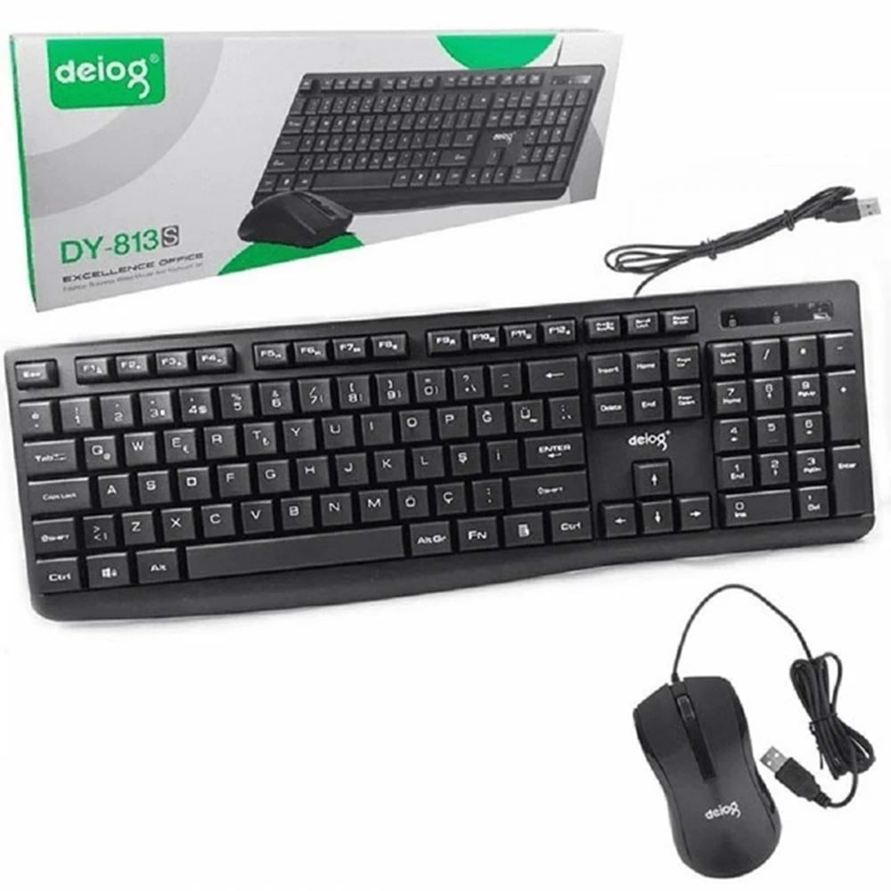 DEİOG DY-813S USB KABLOLU Q KLAVYE-MOUSE SET