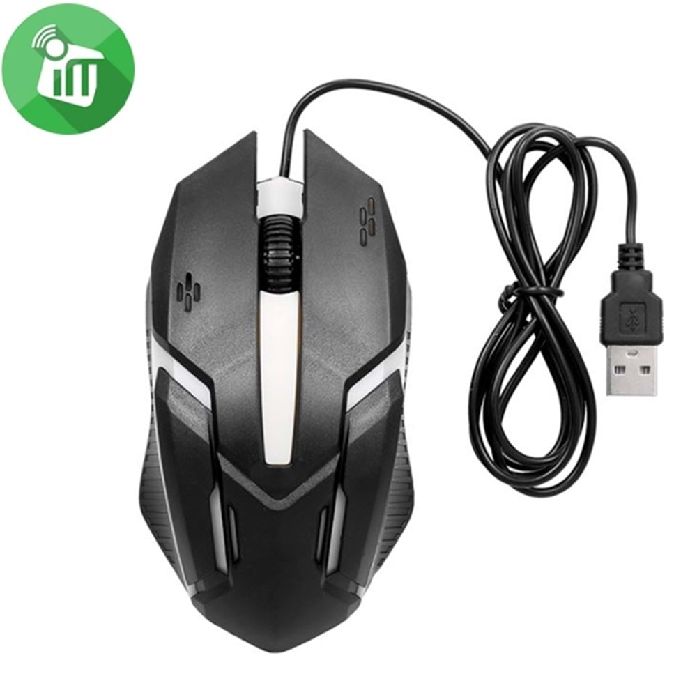 Renkli Işıklı Mouse Kablolu FC-5192