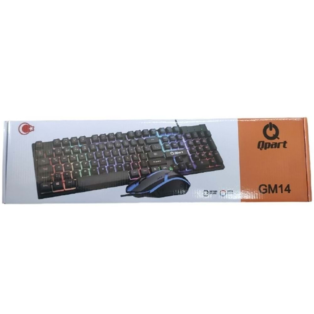 Qpart Gm14 Oyuncu Klavye & Mouse Set QPARTGM14