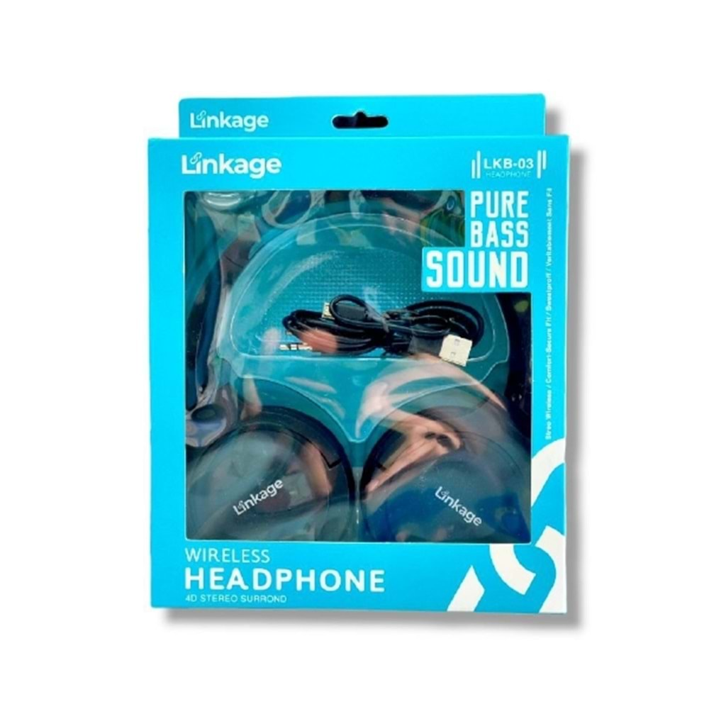 LİNKAGE LKB-03 WIRELESS KULAKÜSTÜ PURE BASS SOUND KULAKLIK LKB-03