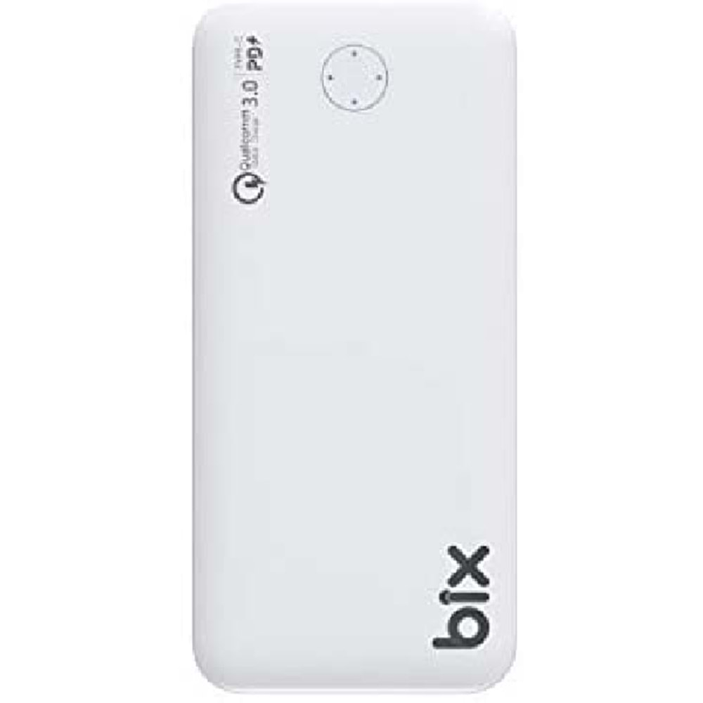 Bix 18 W Çift Çıkışlı USB Type-C PB10-QBD PD 10000 mAh Powerbank Beyaz #alosat