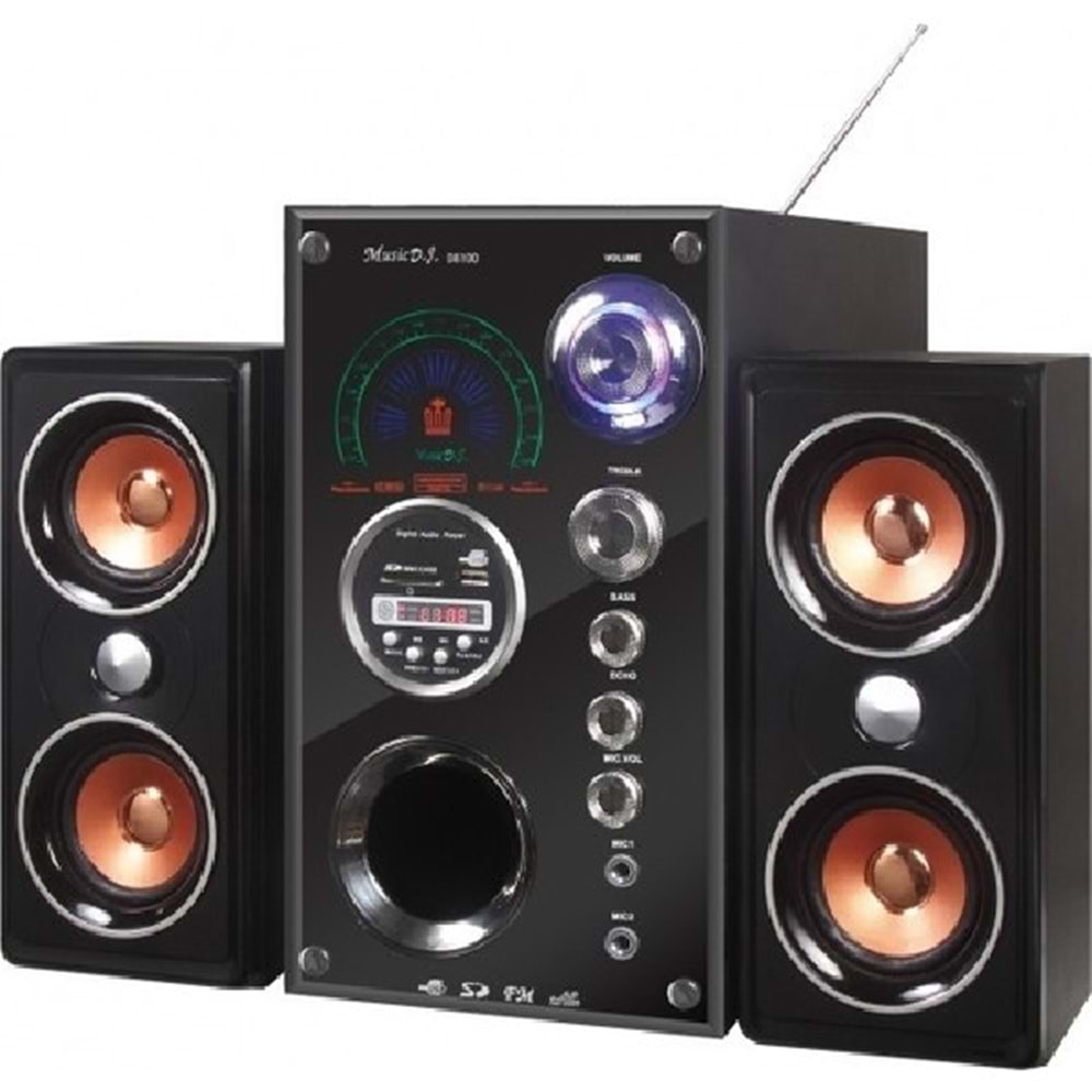 Music Dj SA-1200 Bluetooth 2+1 Sinema Ses Sistemi Hoparlör