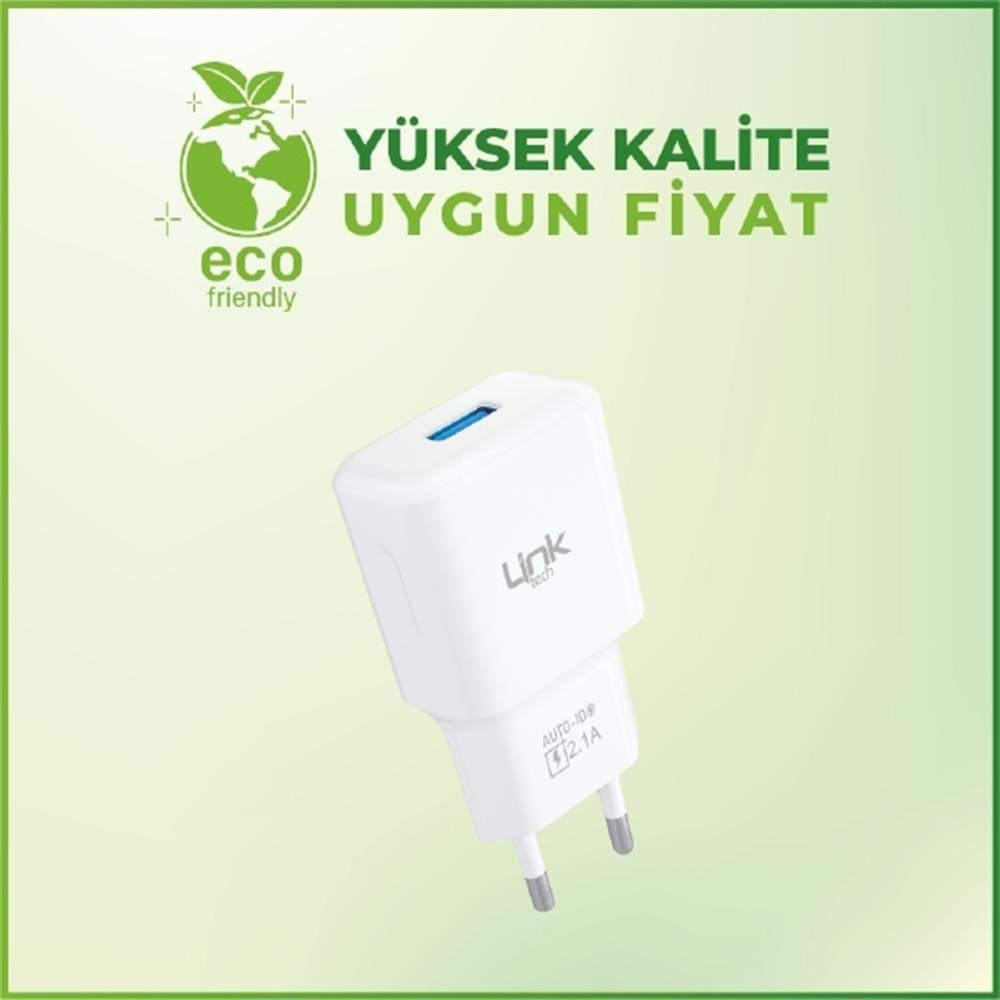 LinkTech T444e Strong Eco Auto-ID Şarj Adaptörü (Başlık) 2.1A