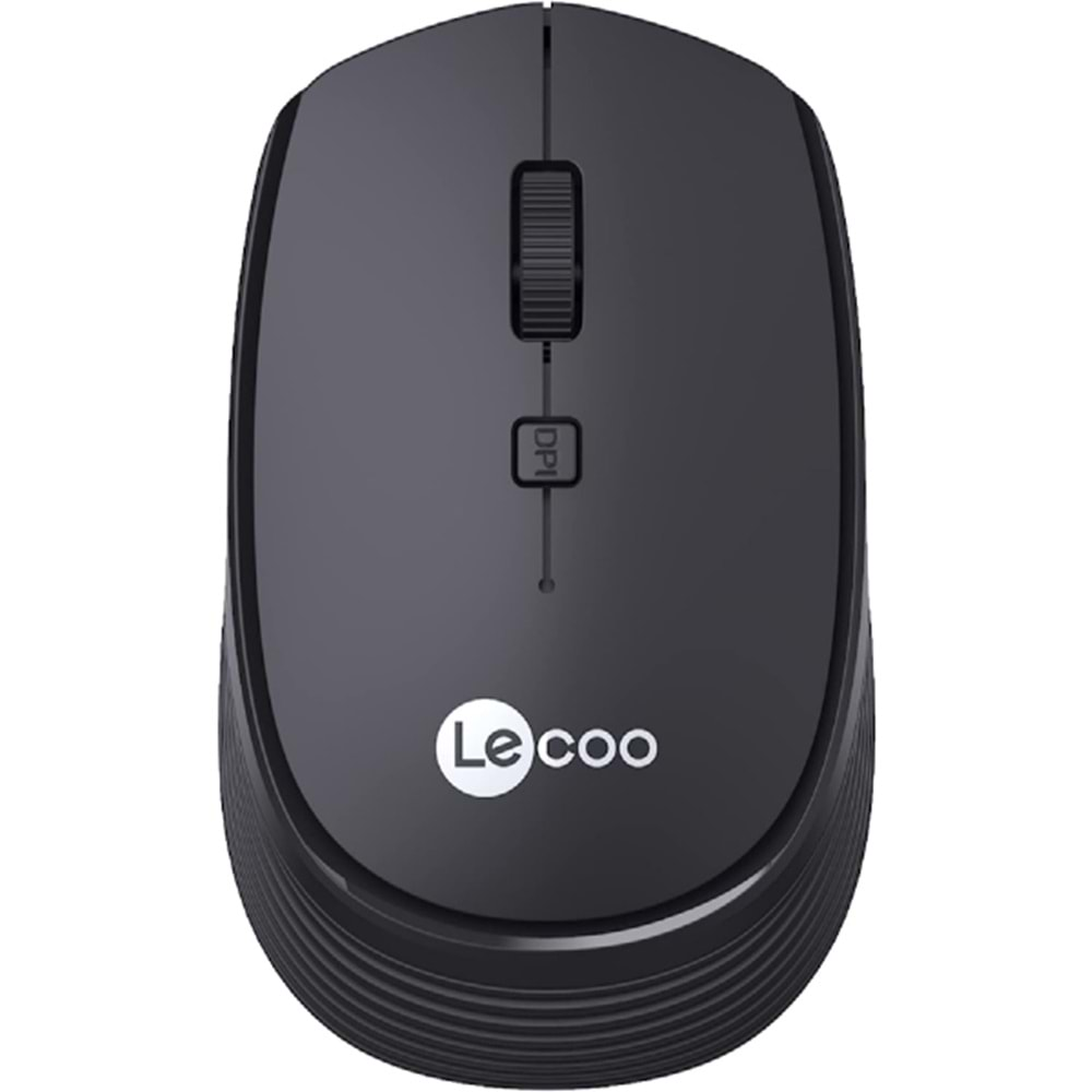 Lenovo Lecoo WS202 1200DPI 4 Tuşlu 3 Milyon Tıklama Sağ ve Sol Elle Kullanıma Uygun Windows, Linux, Mac ile Uyumlu 10m Kullanım Mesafesi Ofis, İş Kompakt Kablosuz Optik Mouse Siyah